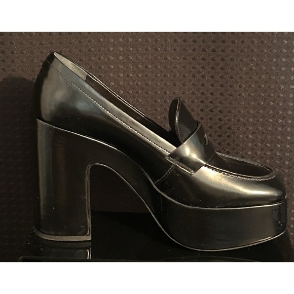 Reformation Lolita Platform Loafer Shoes - Black - Women\'s Size 8 main image 5